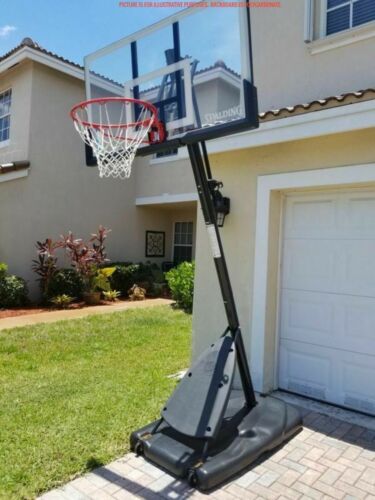Spalding 54&#034; Shatter-proof Polycarbonate Exactaheight® Portable Basketball Hoop 