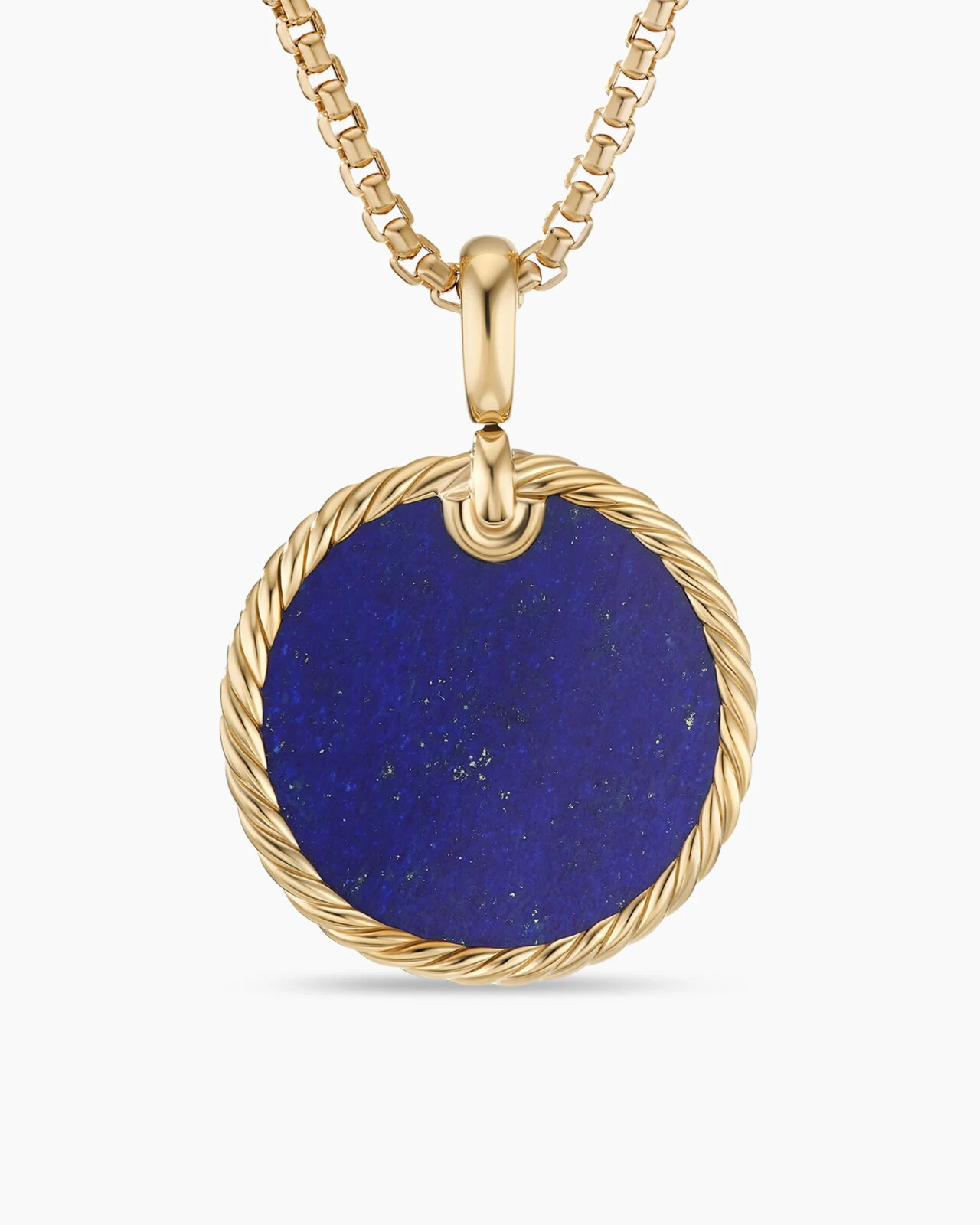 Cable Wire Lapis Lazuli Sterling Silver Pendant , Round Shape Pendant