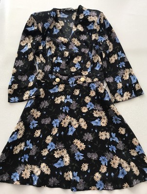 zara basic floral dress