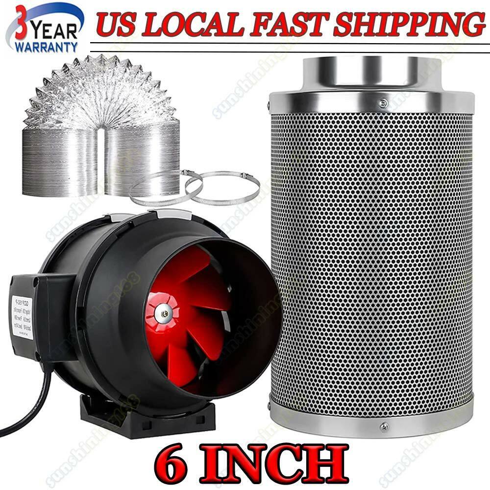 6INCH 390 CFM Inline Fan w Controller Carbon T Speed Filter cheap Grow Boston Mall