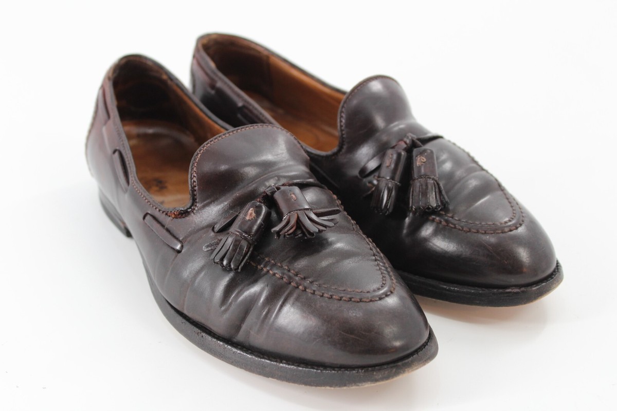 靴 B B 772 Cordvan tassel Loafers by Alden Alden 772 Men's 9 E Shell Cordovan Tassel Loafers Dark Brown