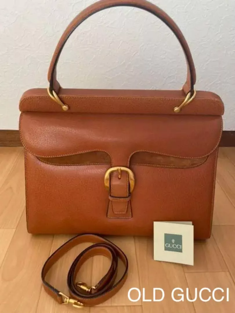 GUCCI Ancien Sac à Main Gucci Lady Rock Épaule Marron Vintage Livraison Gratuite de JPN.