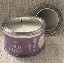 Pintail Paintpot Tinned Scented Candle, Wild Thyme, 14hr Burn Time