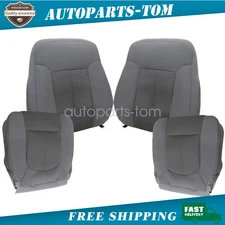 4PCS For 2011 2012-2016 Ford F250 F350 XLT Front Both Side Cloth Seat Cover Gray