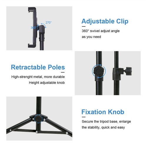 360°Adjustable Floor Stand Tripod Holder For iPad 2 3 4 Mini Air Retina Tablet - Picture 13 of 18