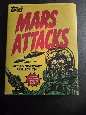 MARS ATTACKS 50TH ANNIVERSARY BOOK WITH 4 SPECIAL BONUS CARDS