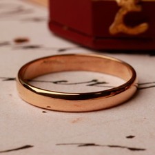 Pre-Owned Vintage 1906 22ct Gold 3mm Wedding Ring Size: Q½ 22ct gold For Her