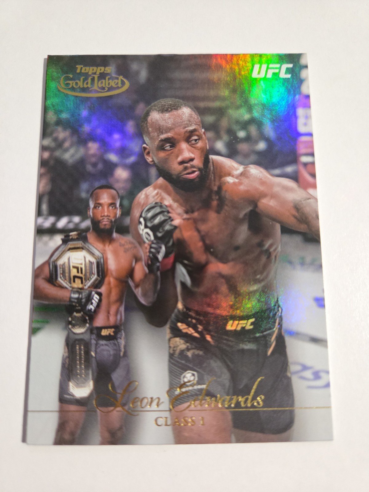 2024 Topps Gold Label UFC Leon Edwards #70 Class 1 Gold