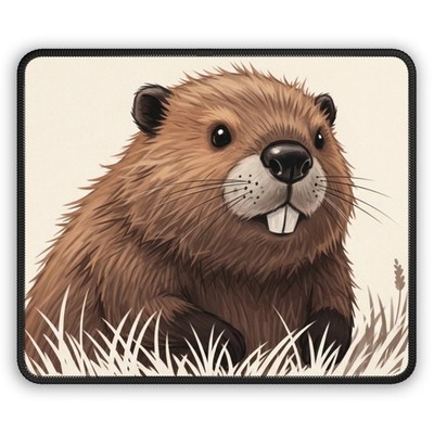 Cute Beaver Sketch Gaming Mouse Pad