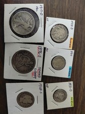 Assorted Barber ,mercury Buffalo Seated Liberty Coins