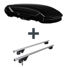 Dachbox Thule Motion 3 L + Dachträger Menabo für Opel Astra G Caravan Typ F35