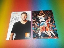 2 x Dirk Nowitzki Basketball signed signiert autograph Autogramm Autogrammkarte