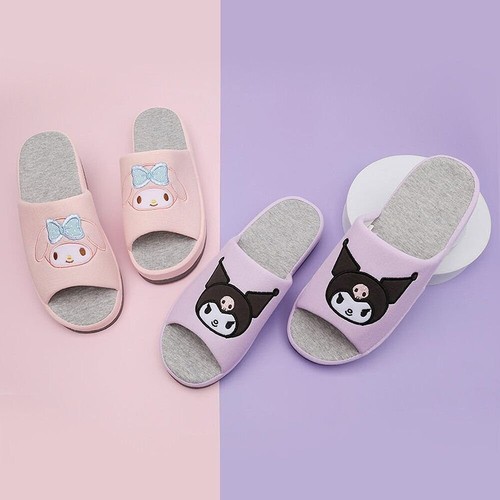 Sanrio Characters My Melody / Kuromi Face Indoor Room Slippers (1Pair) - Picture 1 of 7