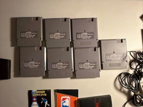 1985 Nintendo NES Console Bundle - 7 Games, 6 Controllers, Four Score, Gun -unte