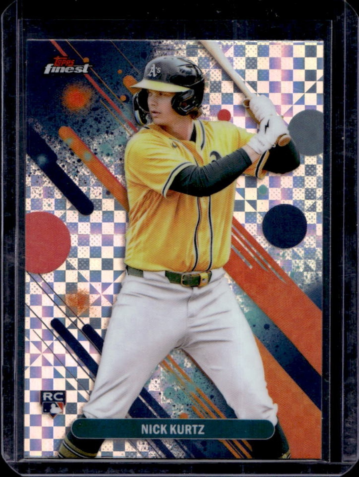 2025 Finest Nick Kurtz Common Refractor X-Fractor RC #10 Athletics