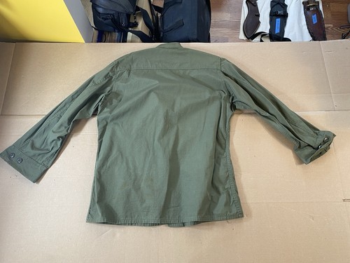 Vietnam Slant Pocket Rip-Stop Vintage US Army Medium Short Coat Jacket 9F89 - Picture 7 of 7