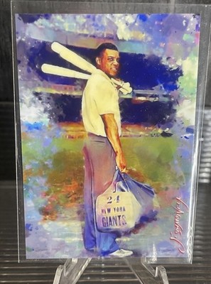 Willie Mays #61 Art Card Limited 33/50 Edward Vela Signed (New York Giants)