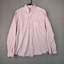 Uniqlo Shirt Mens XL Pink Slim Fit Button Front Long Sleeve Dress Casual Pocket