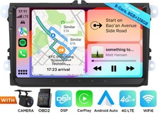 9" QLED 8 128 Android 13 for VW Golf MK5 MK6 GTI 2006-2013 Car Radio CarPlay GPS