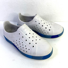 Zapatos People Ace Niños Blanco Azul Camuflaje Sin Cordones Impermeables Sin Encaje Talla C11