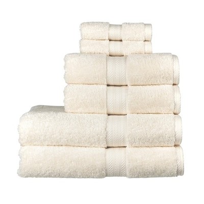 Christy Renaissance 6 Piece Towel Set | Parchment Off-White | 100% Egyptian C...