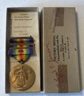 Original WW 1  World War 1 Military Victory Medal Defensive Sector Original Box
