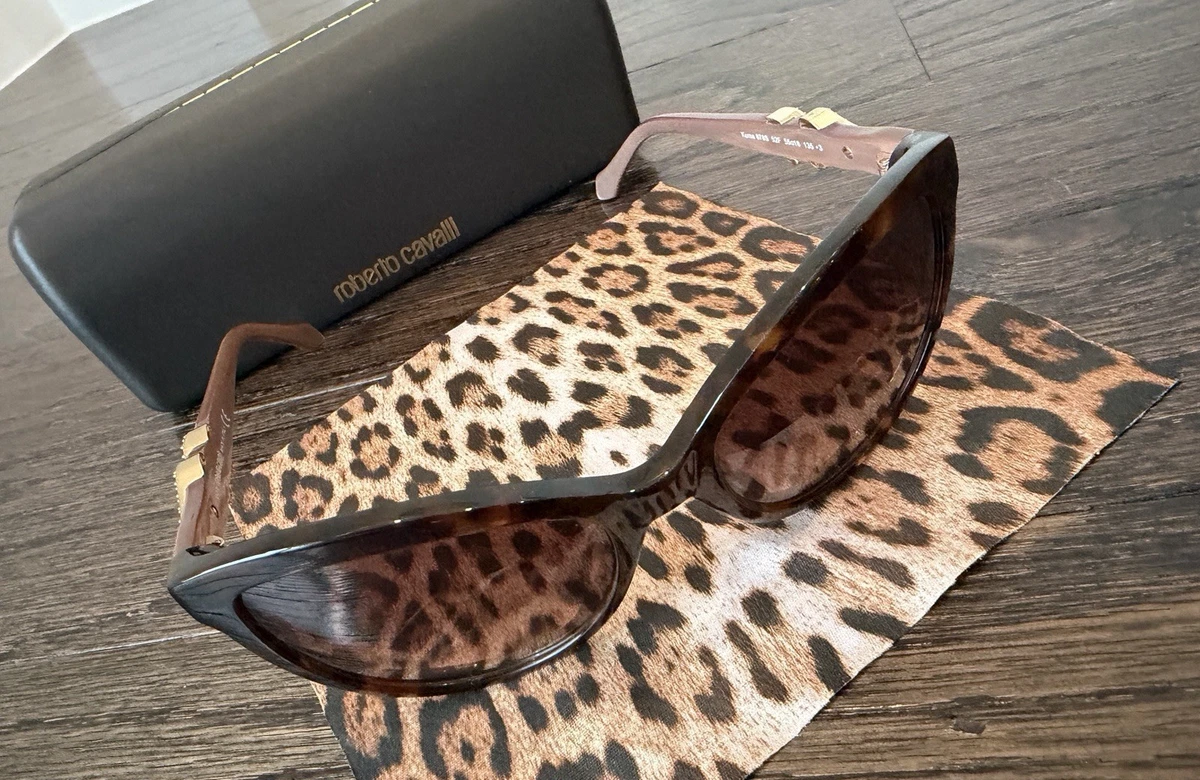 Roberto Cavalli Brown Leopard Sunglasses Roberto Cavalli Tejat Sunglasses. Bronze/brown Frame with  main image 3