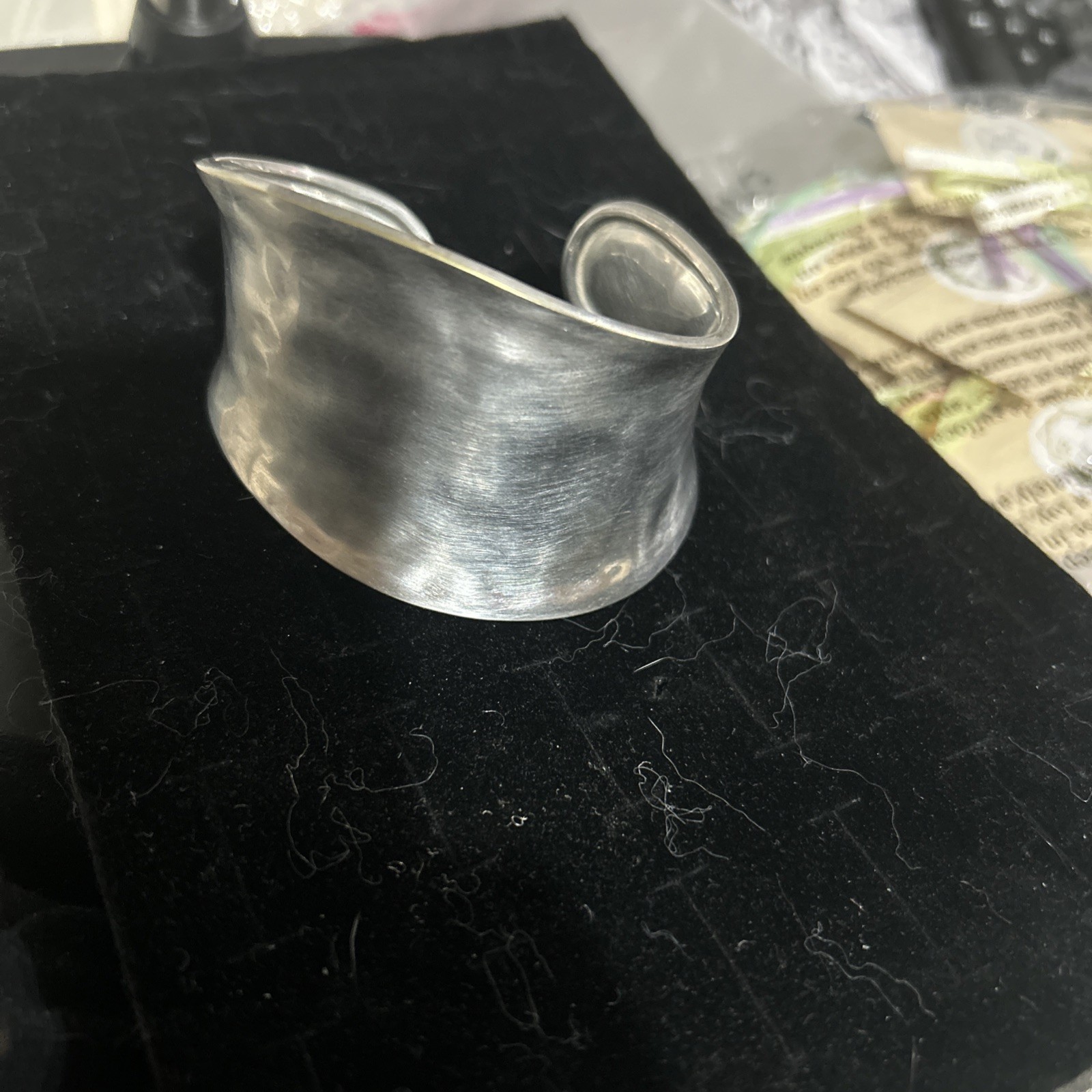 visual style is a wide 925 solid cuff bracelet ma… - image 1