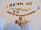 Vtg Lot Signed Costume Jewelry Sterling Brooch Earrings Necklace Parts or Repair