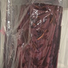 Adrianna Papell Burgundy Floral Velvet Off Shoulder Ruched Midi Dress 12