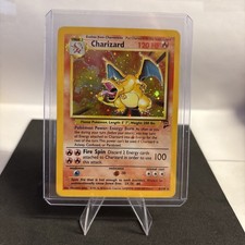 Charizard 004/130 Set Base 2 Holo SWIRL Carta Pokemon Rara 