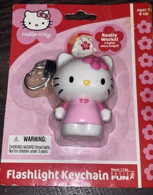 NEW SEALED IN PACKAGE 2006 SANRIO HELLO KITTY FLASHLIGHT KEYCHAIN BASIC FUN US16