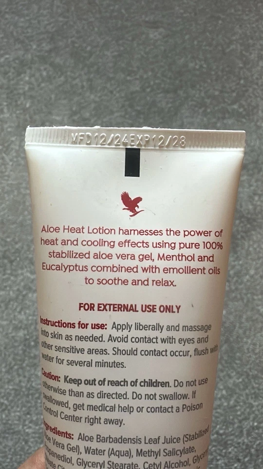 Forever Aloe Heat Lotion - Lotion de massage apaisante, 118 ml - Photo 3/4