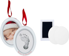 Babyprints Double-Sided Christmas Photo Ornament with Clean Touch Ink Pad, Newbo
