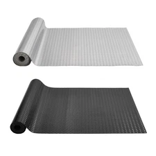 Garage Floor Mat Diamond Plate PVC Vinyl Flooring Rolls Trailer Non-Slip