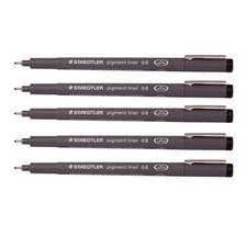 5 PCS 0.8 mm Pigment Liner Fineliner Sketching Drawing Drafting Pens Marker