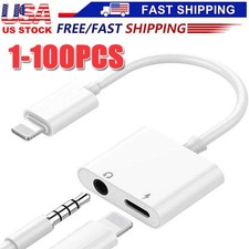 For i Phone 14 13 12 11 to 3.5mm AUX Headphone Jack Adapter Audio Splitter lot