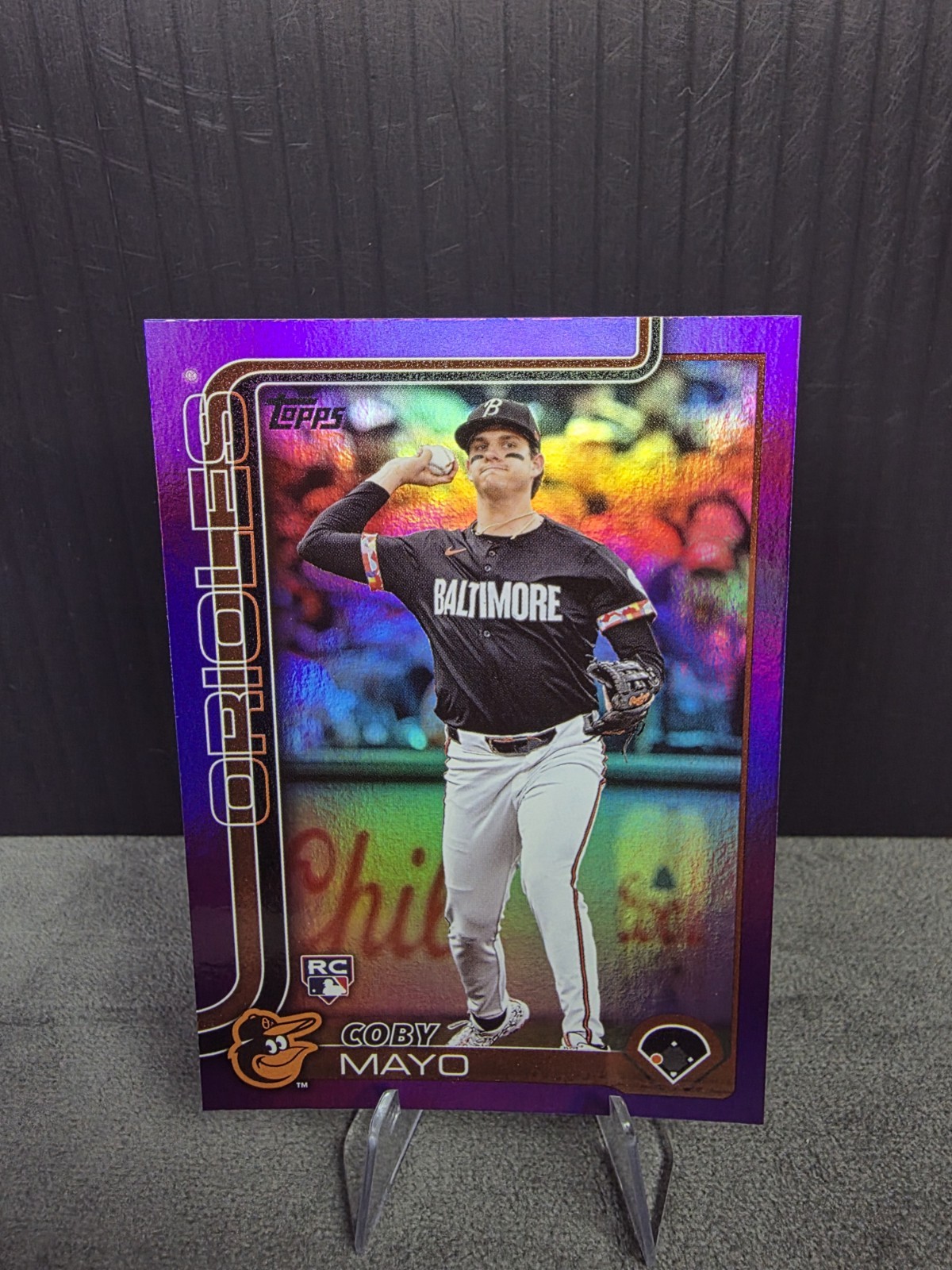 2025 Topps Series 1 - Coby Mayo #20 Purple Rainbow /250 (RC)