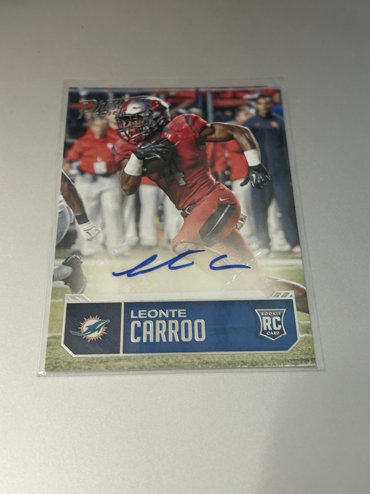 Leonte Carroo Panini Immaculate Premium Patch Autographs #LC Base
