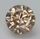 Cert 3.21 Carat Yellow Brown SI2 Round Brilliant Natural Enhanced Diamond 9.08mm