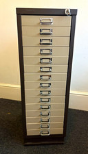 Triumph Lockable Multidrawer Metal Filing Cabinet 15 Drawer with Key & Stand