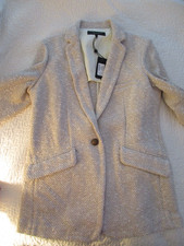NWT Rag Bone Margot Tweed Blazer Ivory Women's Size 4 Pockets Unlined