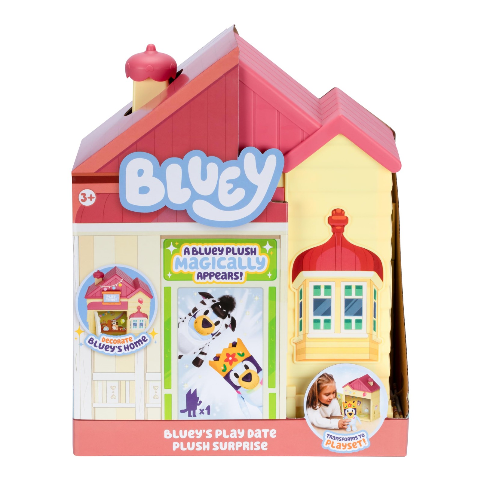 Bluey Play Date Plsch berraschung Haus mit Aufklebern dekorieren das Spielze 9090₽