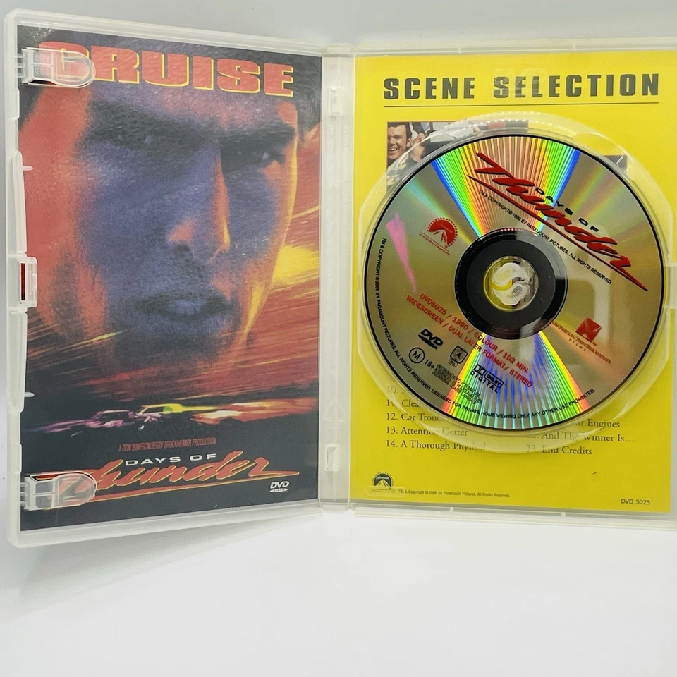 Days Of Thunder (DVD, 1990) Region 4 - image 3 of 4