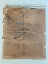 Sehr Schön Große Collage Zeichnung Original zu Identifizieren, Art. 1970 Antik