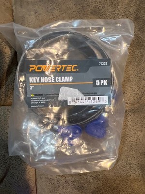 POWERTEC 70332 3-Inch Key Hose Clamp, 5PK
