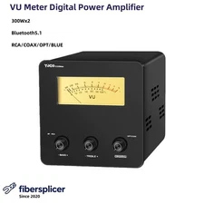 D325Max Retro Mechanical VU Meter Digital Power Amplifier 300Wx2 Bluetooth 5.1