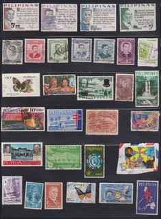 Collection of stamps of the Philippines Full page no duplicates Lot APH3