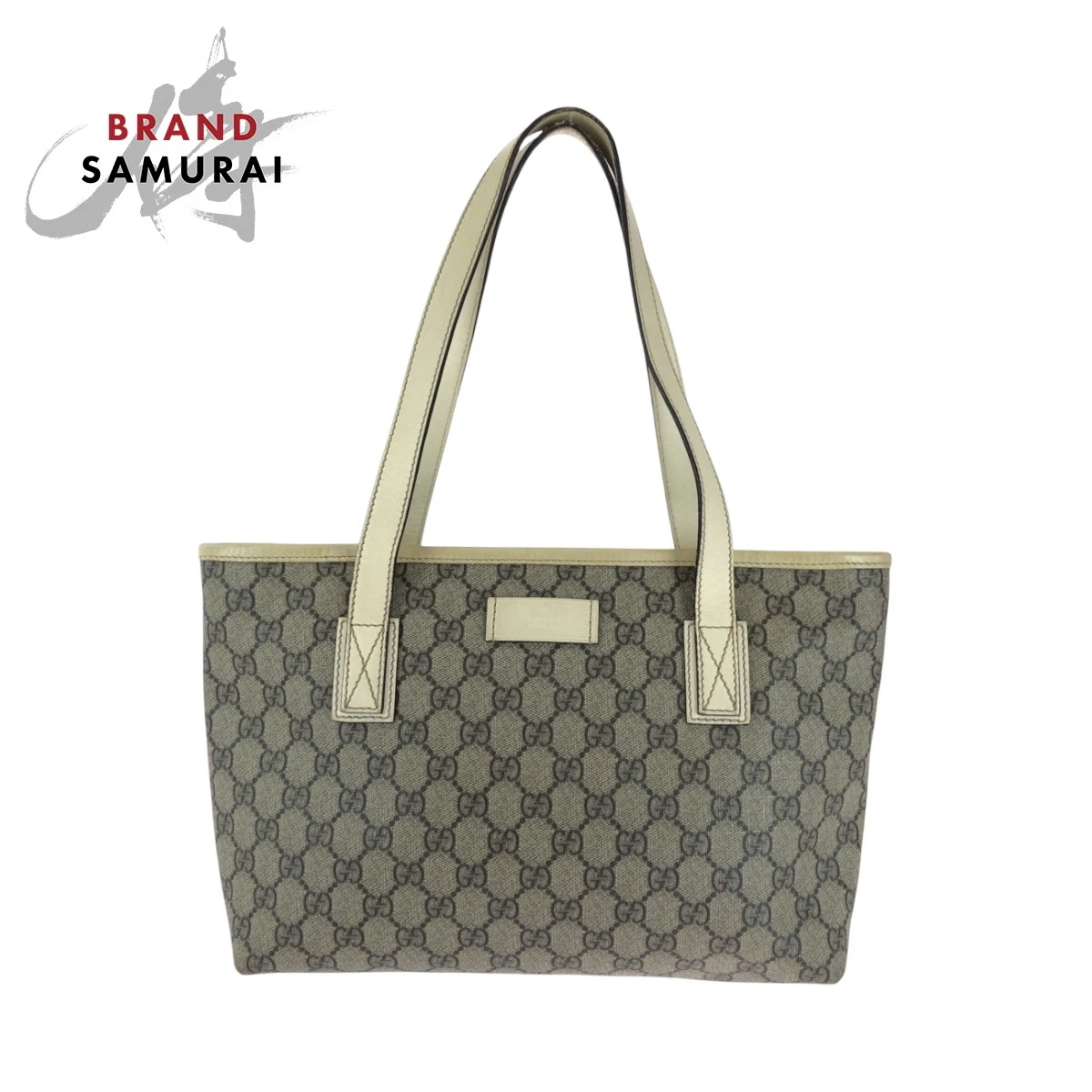 Sac fourre tout bandoulière GUCCI beige ivoire argent quincaillerie GG Supreme Canvas 211138
