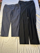 Lot Of 2 Size 10 Women’s Dress Pants Vera Wang Capris And Rafealla